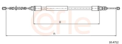 Cable Pull, parking brake COFLE 92.10.4712