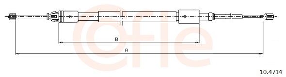 COFLE 92.10.4714 Cable Pull, parking brake