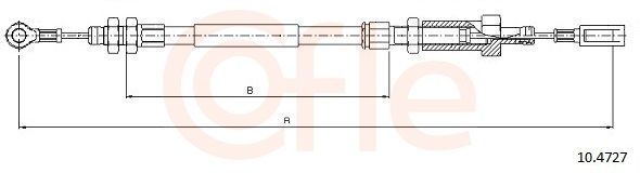 COFLE 92.10.4727 Cable Pull, parking brake