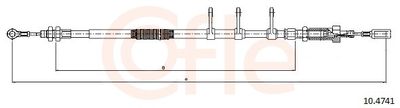 Cable Pull, parking brake COFLE 92.10.4741