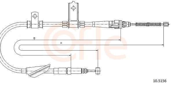 COFLE 92.10.5156 Cable Pull, parking brake
