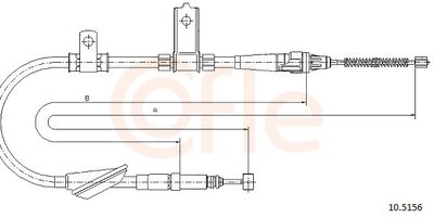 Cable Pull, parking brake COFLE 92.10.5156