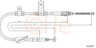Cable Pull, parking brake COFLE 92.10.5157