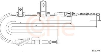 Cable Pull, parking brake COFLE 92.10.5166