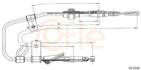 COFLE 92.10.5226 Cable Pull, parking brake