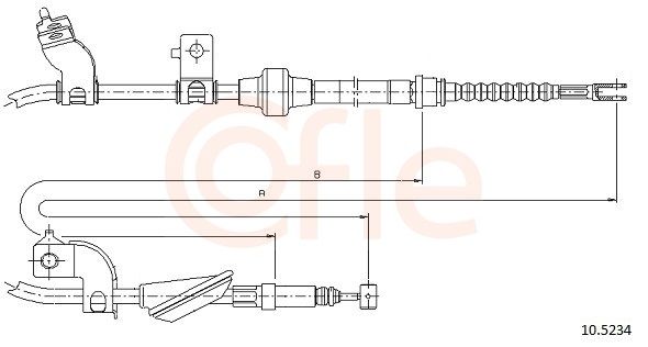 COFLE 92.10.5234 Cable Pull, parking brake