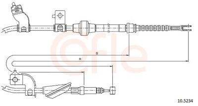 Cable Pull, parking brake COFLE 92.10.5234