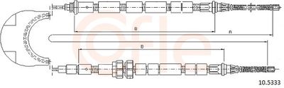 Cable Pull, parking brake COFLE 92.10.5333
