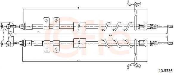 COFLE 92.10.5336 Cable Pull, parking brake