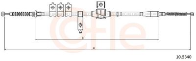 Cable Pull, parking brake COFLE 92.10.5340