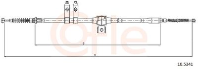 Cable Pull, parking brake COFLE 92.10.5341