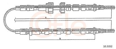 Cable Pull, parking brake COFLE 92.10.5352