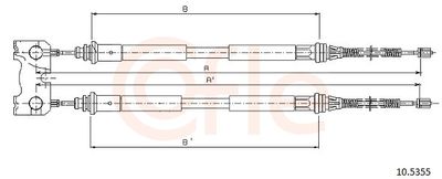 Cable Pull, parking brake COFLE 92.10.5355