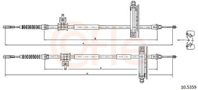 Cable Pull, parking brake COFLE 92.10.5359