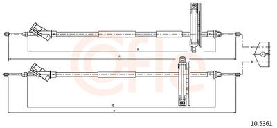 Cable Pull, parking brake COFLE 92.10.5361