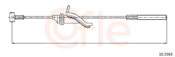COFLE 92.10.5363 Cable Pull, parking brake