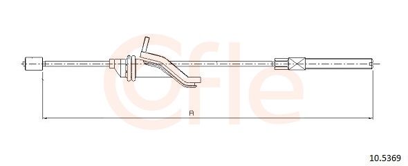 COFLE 92.10.5369 Cable Pull, parking brake