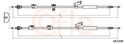 Cable Pull, parking brake COFLE 92.10.5378
