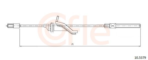 COFLE 92.10.5379 Cable Pull, parking brake