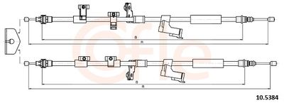 Cable Pull, parking brake COFLE 92.10.5384