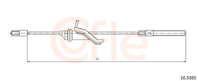 Cable Pull, parking brake COFLE 92.10.5385