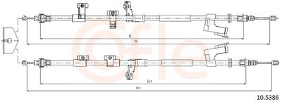 Cable Pull, parking brake COFLE 92.10.5386