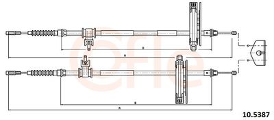 Cable Pull, parking brake COFLE 92.10.5387