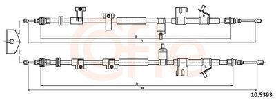 Cable Pull, parking brake COFLE 92.10.5393