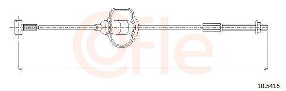 COFLE 92.10.5416 Cable Pull, parking brake