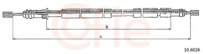 Cable Pull, parking brake COFLE 92.10.6026