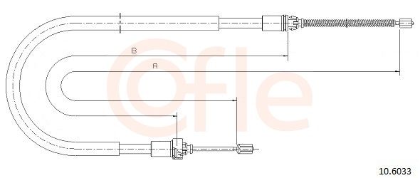 COFLE 92.10.6033 Cable Pull, parking brake
