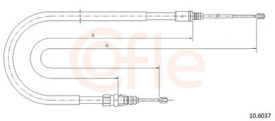 Cable Pull, parking brake COFLE 92.10.6037