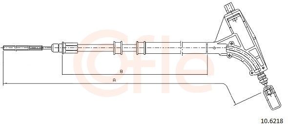 COFLE 92.10.6218 Cable Pull, parking brake