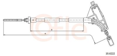 Cable Pull, parking brake COFLE 92.10.6222