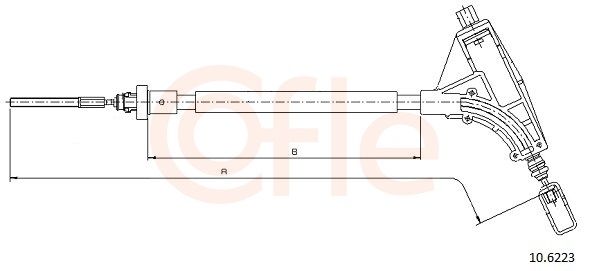 COFLE 92.10.6223 Cable Pull, parking brake