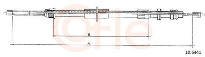 Cable Pull, parking brake COFLE 92.10.6441