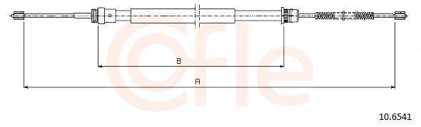 COFLE 92.10.6541 Cable Pull, parking brake