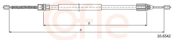 COFLE 92.10.6542 Cable Pull, parking brake