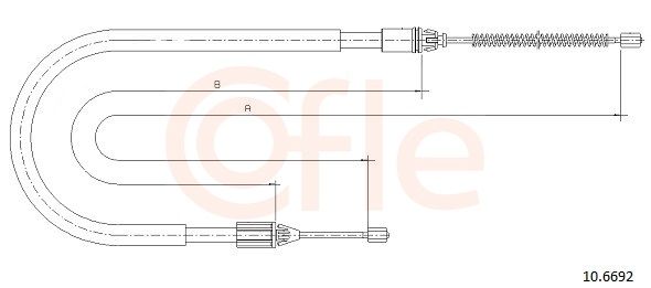COFLE 92.10.6692 Cable Pull, parking brake