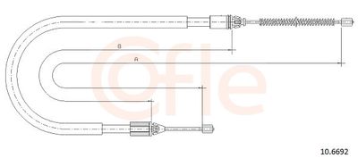 Cable Pull, parking brake COFLE 92.10.6692