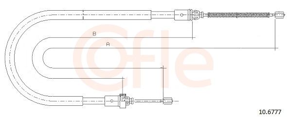 COFLE 92.10.6777 Cable Pull, parking brake
