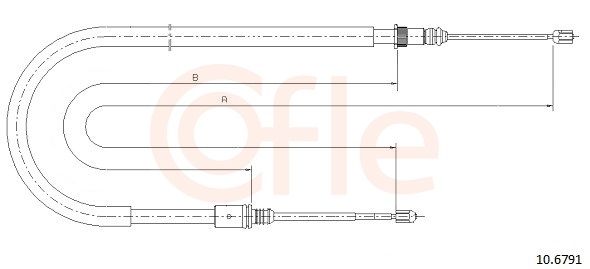 COFLE 92.10.6791 Cable Pull, parking brake