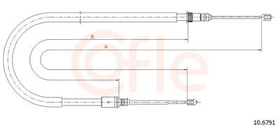 Cable Pull, parking brake COFLE 92.10.6791