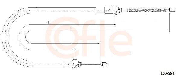 COFLE 92.10.6894 Cable Pull, parking brake