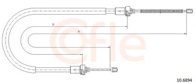 Cable Pull, parking brake COFLE 92.10.6894