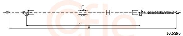 COFLE 92.10.6896 Cable Pull, parking brake