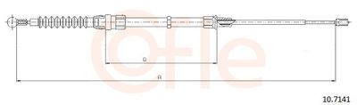 Cable Pull, parking brake COFLE 92.10.7141