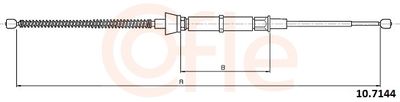 Cable Pull, parking brake COFLE 92.10.7144