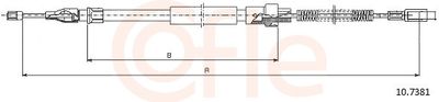 Cable Pull, parking brake COFLE 92.10.7381