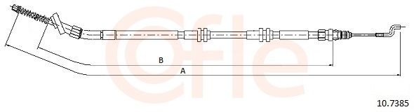 COFLE 92.10.7385 Cable Pull, parking brake